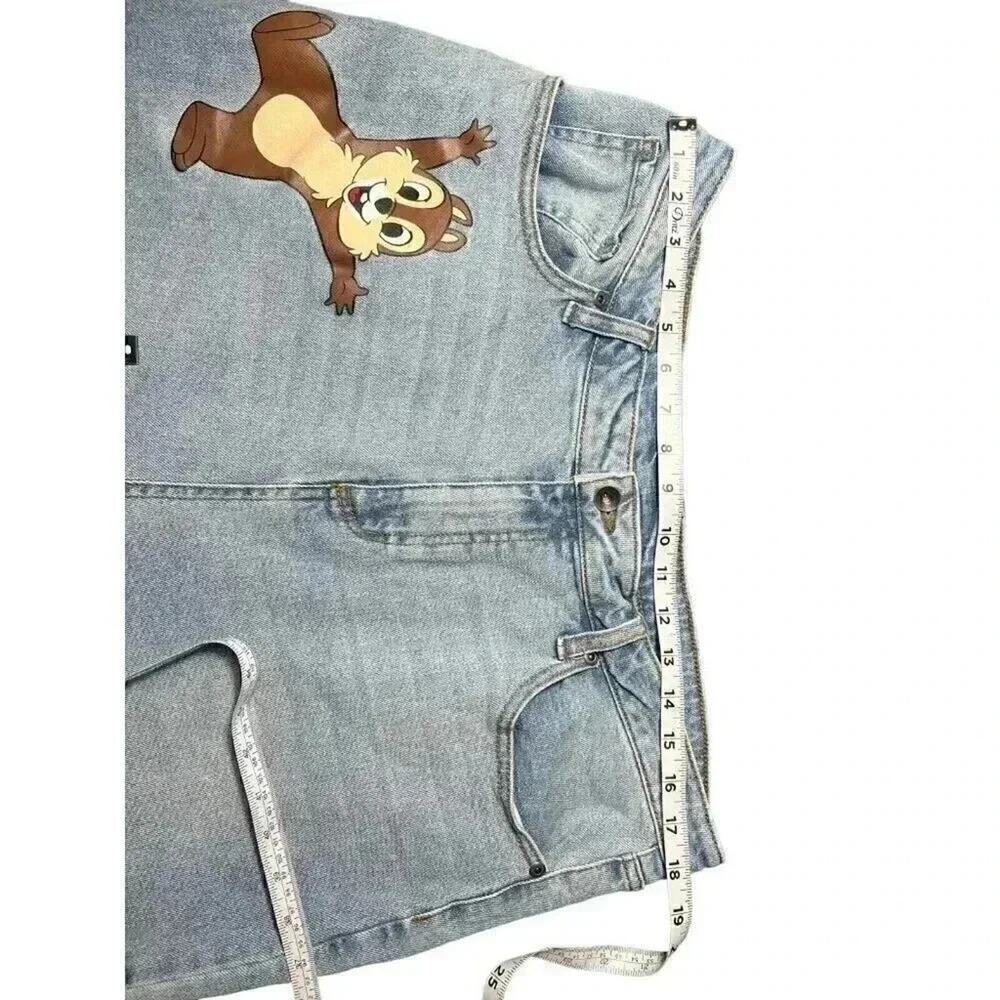 Hot Topic Disney Chip N Dale Mom Jeans Womens 17 Plus Size Character Denim - Picture 5 of 10